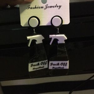 “Fuck Off Repellent” Earrings NWT Earrings